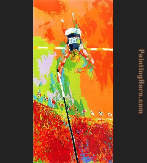 Leroy Neiman Olympic Pole Vaulting